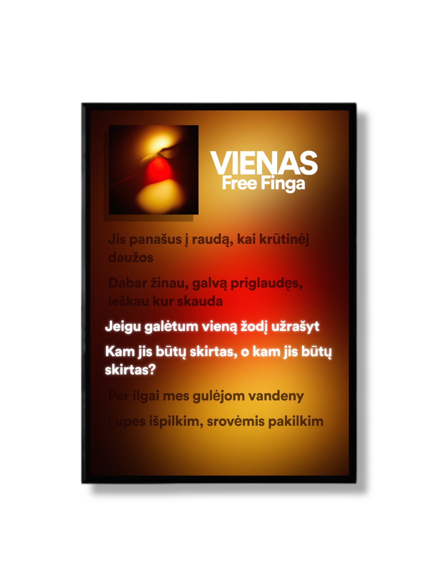 Plakatas "Dainos žodžiai"